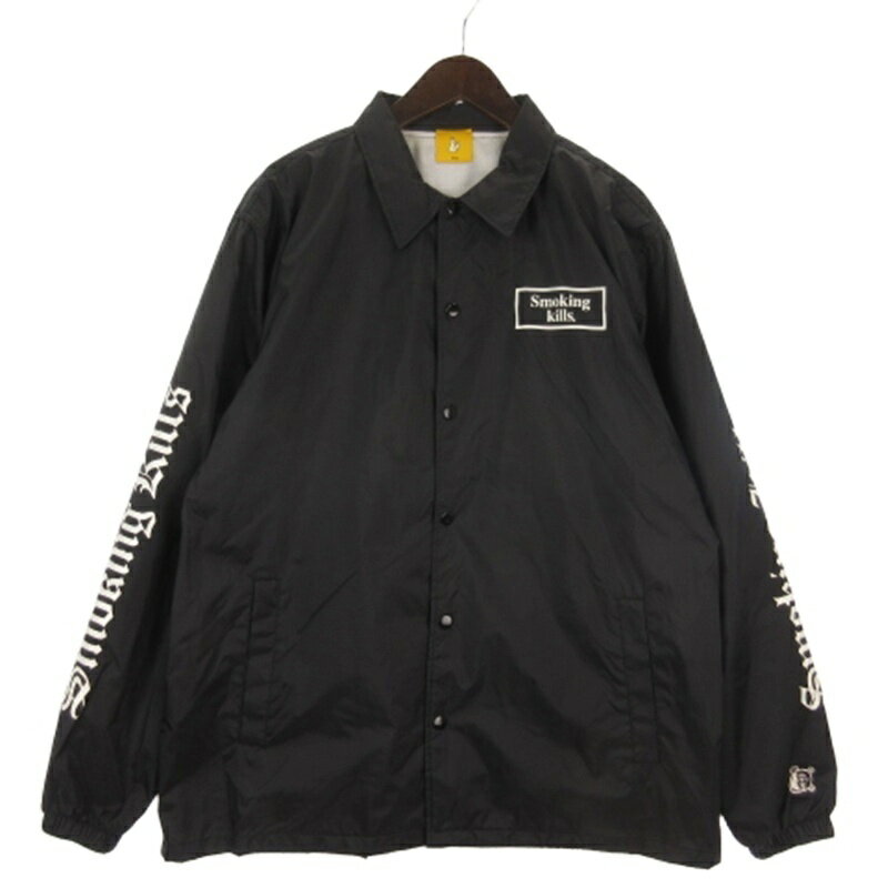【中古】FR2 Smoking kills ナイロン コーチジャケット プリント ブラック XL メンズ 【ベクトル 古着】 260402