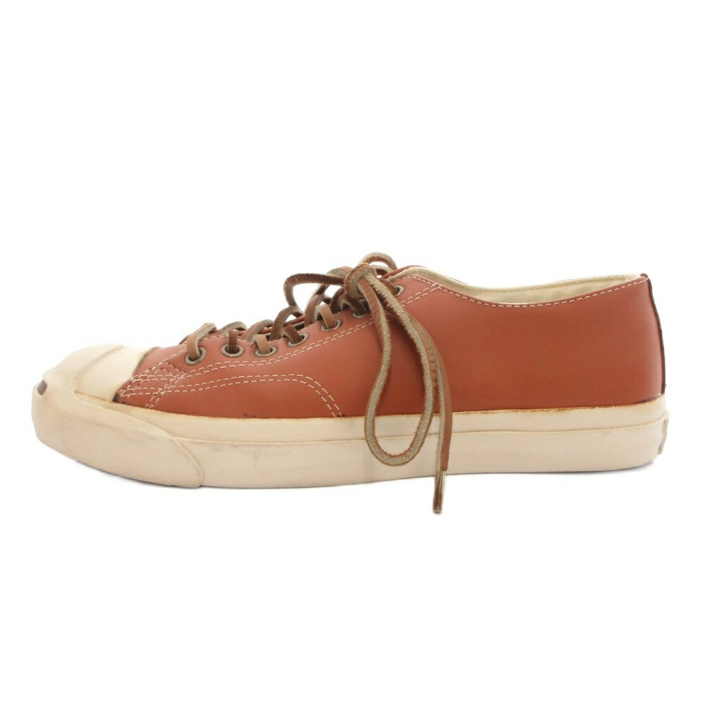 【中古】コンバース CONVERSE ジャックパーセル レザー JACK PURCELL LEATHER スニーカー 26.5 ブラウン ローカット 革紐 /TQ メンズ 【ベクトル 古着】 260415
