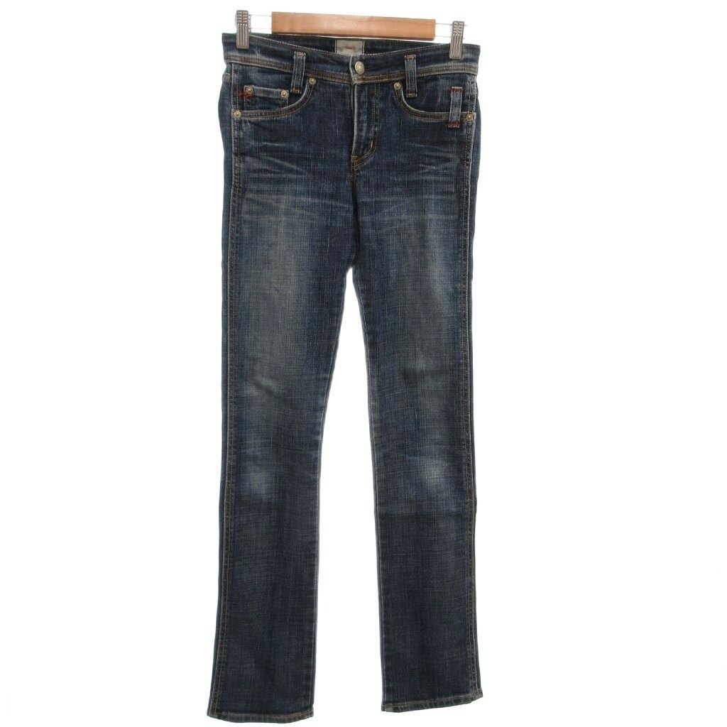 【中古】エドウィン EDWIN デニムパンツ ジーンズ インディゴブルー 無地 /ML ■GY74 レディース 【ベクトル 古着】 260420