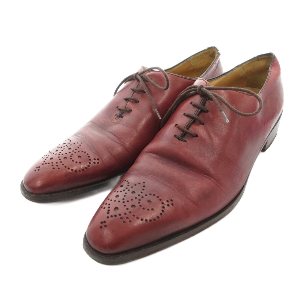 樂天商城 - 【中古】コールハーン COLE HAAN ビジネスシューズ レザー 本革 41 ボルドー ブローグ レースアップ キャップトゥ /TQ ■GY74 メンズ 【ベクトル 古着】 260522