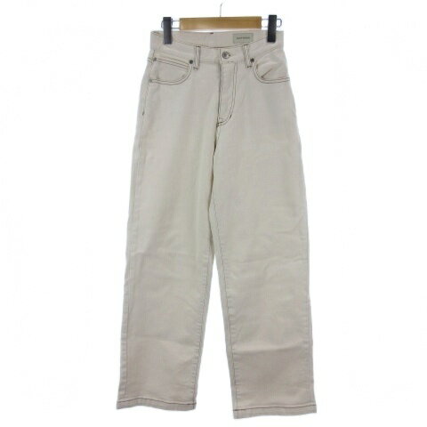[Used] FACTOTUM Straight Denim Jeans, Size 34, Ivory, Women's [Vector Used Clothing] 260511