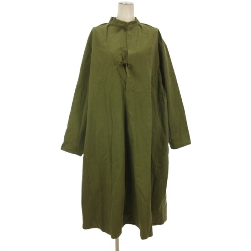 ARMY TWILL SANFORIZED ミリタリー スモックワンピース 長袖 カーキ レディース  260505