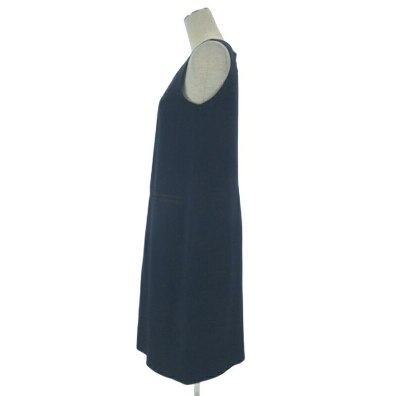 【中古】nishina by akiko ワンピース ひざ丈 ノースリーブ ネイビー 7 レディース 【ベクトル 古着】 260613 auc-vector-21024428 ブランド古着の買取販売ベクトル サンプル画像3