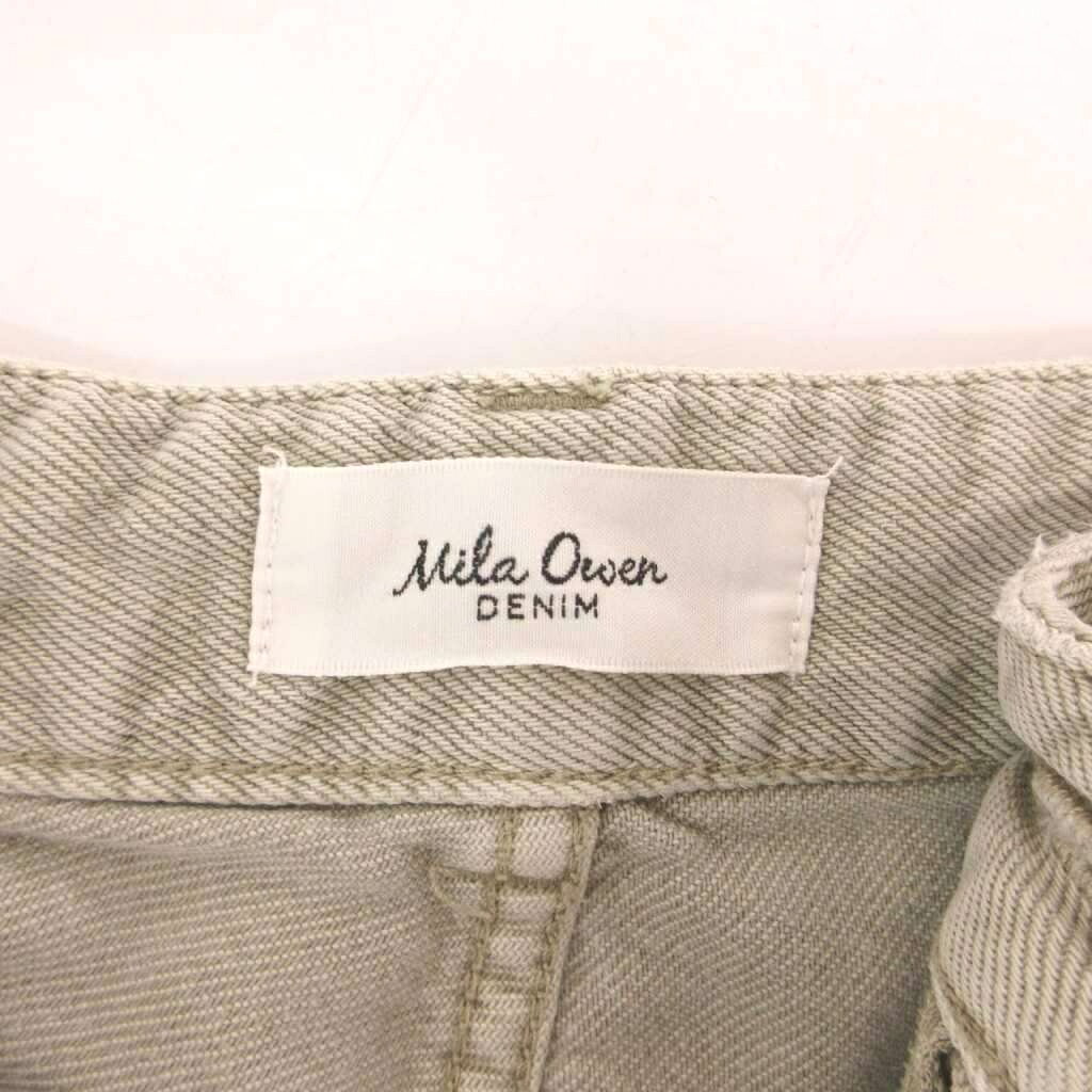 【中古】ミラオーウェン Mila Owen デニムパンツ 0 ジーンズ ワイド バギーシルエット 5ポケット ジップフライ ベージュ /OB レディース 【ベクトル 古着】 261008 auc-vector-21333141 ブランド古着の買取販売ベクトル サンプル画像3