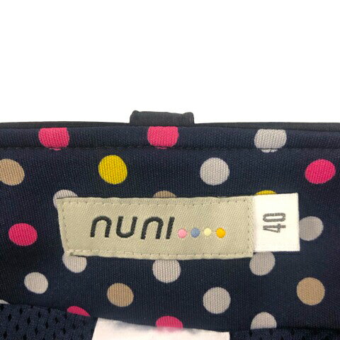 【中古】ヌニ nuni スカート 台形 タイト インナーパンツ ストレッチ ミニ丈 40 紺 ネイビー レディース 【ベクトル 古着】 231208