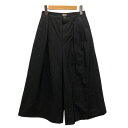 【中古】シー SEA ワイドパンツ ガウチョ ナイロン 無地 裏地 ミディ丈 1 黒 ブラック レディース 【ベクトル 古着】 240108