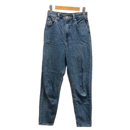 【中古】リーバイス Levi's デニム ジーンズ ストレート ストレッチ 無地 ロング丈 23 青 インディゴブルー レディース 【ベクトル 古着】 240202