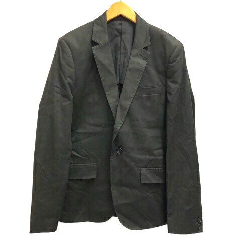 【中古】アメリカンラグシー AMERICAN RAG CIE ジャケット 上着 テーラード シングル コットン 無地 1 黒 ブラック メンズ 【ベクトル 古着】 240402
