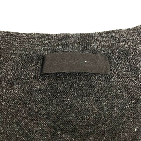 【中古】ジーナシス JEANASIS チュニック ニット フレア Vネック 長袖 薄手 F ダークグレー レディース 【ベクトル 古着】 240410