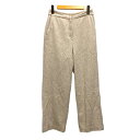 【中古】ナチュラルビューティーベーシック NATURAL BEAUTY BASIC パンツ ボトムス スラックス ウール混 S ベージュ 白 アイボリー レディ...