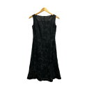 【中古】アスコット ASCOT ロングワンピース ノースリーブ スクエアネック 花柄 9 黒 ブラック レディース 【ベクトル 古着】 240711(4)