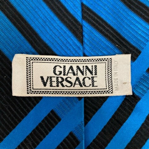 【中古】ジャンニヴェルサーチ ヴェルサーチェ GIANNI VERSACE ネクタイ レギュラータイ シルク チェック 花柄 青 ブルー 黒 ブラック 紺 ネイビー 赤 レッド 桃 ピンク メンズ 【ベクトル 古着】 240714