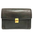 【中古】ルイフェロー LOUIS FERAUD クラッチバッグ パーティーバッグ ゴールド金具 黒 ブラック レディース 【ベクトル 古着】 240725