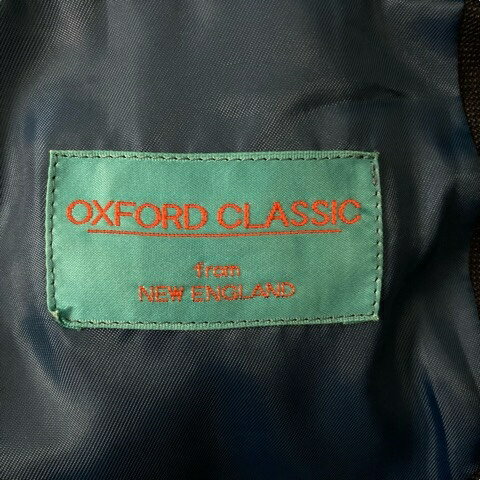 【中古】オックスフォードクラシック OXFORD CLASSIC スーツ セットアップ フォーマル ジャケット スラックス チェック 裏地 長袖 ロング丈 AB6 紺 ネイビー 黒 ブラック メンズ 【ベクトル 古着】 240915