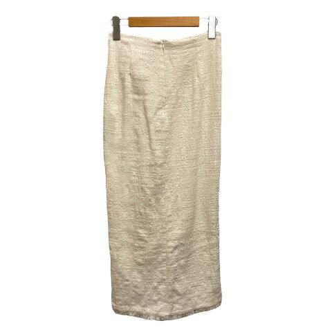 【中古】ザラ ZARA ロングスカート フレア スリット 無地 ロング丈 XS 白 ホワイト レディース 【ベクトル 古着】 240921