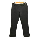 【中古】ランズエンド LANDS' END パンツ ボトムス スラックス ストレッチ ロールアップ 無地 L チャコールグレー レディース 【ベクトル 古着】 ...