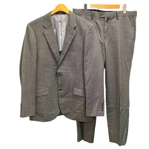 【中古】メンズビギ MEN'S BIGI スーツ フォーマル シングル ジャケット テーラード パンツ ウール混 L グレー メンズ 【ベクトル 古着】 250508