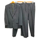 【中古】WG スーツ フォーマル 3点セット ジャケット パンツ シングル ストライプ 黒 ブラック メンズ 【ベクトル 古着】 250422