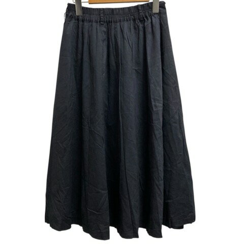 【中古】ディスコート Discoat スカート ロング丈スカート ウエストゴム M 黒ブラック レディース 【ベクトル 古着】 241124