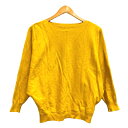 【中古】garland ferris ニット セーター ニットソー ドルマンスリーブ 長袖 38 黄 イエロー レディース 【ベクトル 古着】 241224(4)