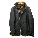 【中古】インカーネーション インカネーション incarnation ムートンコート ブルゾン ファー シープスキン 長袖 M 黒 ブラック グレー メンズ 【...