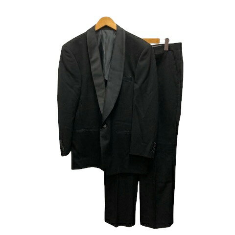 【中古】イエーガー JAEGER タキシード スーツ セットアップ フォーマル シングル ジャケット パンツ 無地 L 黒 ブラック メンズ 【ベクトル 古着】 250703