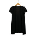 【中古】ベロアノワール バイ フォクシー ニューヨーク VELOUR NOIR by FOXEY NEW YORK ジャケット 半袖 無地 肩パッド 27400-NAJFA204C 38 黒 ブラック レディース 【ベクトル 古着】 250503