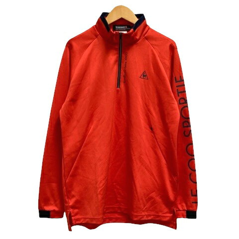 【中古】ルコックスポルティフ le coq sportif トレーナー ハーフジップ トップス ストレッチ ロゴ プリント 長袖 M オレンジ メンズ 【ベクトル 古着】 250717 【中古】ルコックスポルティフ le coq sportif トレーナー ハーフジップ トップス ストレッチ ロゴ プリント 長袖 M オレンジ メンズ 【ベクトル 古着】 250717