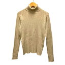 【中古】オットー OTTO リブニット カットソー 長袖 ハイネック 無地 L ベージュ レディース 【ベクトル 古着】 250528(4)