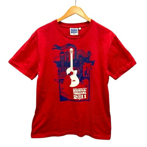 【中古】KOBE&YOKOHAMA サザン ライブTシャツ クルーネック コットン プリント 半袖 М 赤 レッド メンズ 【ベクトル 古着】 250609 【中古】KOBE&YOKOHAMA サザン ライブTシャツ クルーネック コットン プリント 半袖 М 赤 レッド メンズ 【ベクトル 古着】 250609