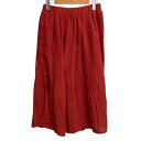 【中古】ショコラフィネローブ chocol raffine robe ロングスカート 腰ゴム 無地 F 赤 レッド レディース 【ベクトル 古着】 250619(4)
