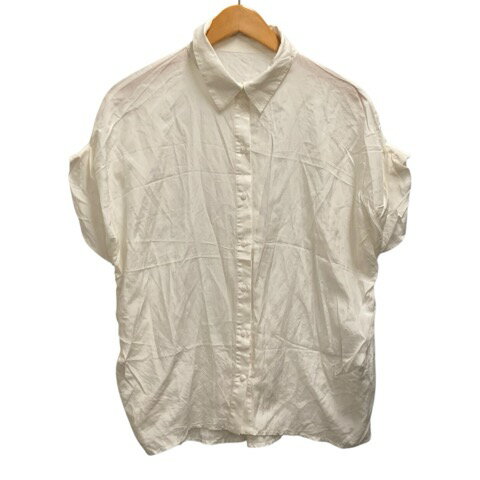 【中古】SALT BLUE 半袖 シャツ トップス 無地 F 白 ホワイト レディース 【ベクトル 古着】 250623