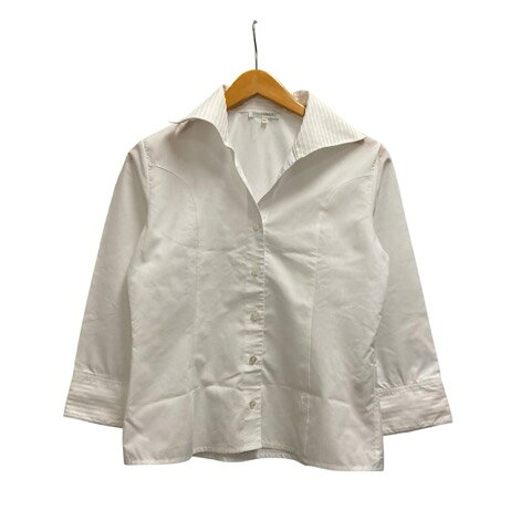 Sleeveless - 【中古】ナラカミーチェ NARA CAMICIE シャツ 長袖 無地 コットン混 M 白 ホワイト レディース 【ベクトル 古着】 250701