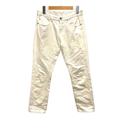 【中古】ルシェルブルー LE CIEL BLEU デニム ジーンズ コットン ダメージ加工 25 白 ホワイト レディース 【ベクトル 古着】 250730