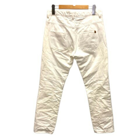 【中古】ルシェルブルー LE CIEL BLEU デニム ジーンズ コットン ダメージ加工 25 白 ホワイト レディース 【ベクトル 古着】 250730