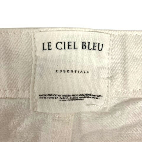 【中古】ルシェルブルー LE CIEL BLEU デニム ジーンズ コットン ダメージ加工 25 白 ホワイト レディース 【ベクトル 古着】 250730