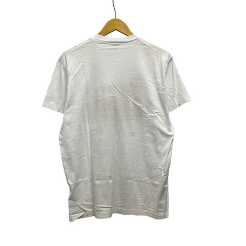 【中古】ディースクエアード DSQUARED2 Tシャツ 半袖 クルーネック プリント コットン 02PR/2018/279/1 M 白 ホワイト 赤 レッド メンズ 【ベクトル 古着】 251011