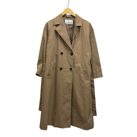 【中古】ナチュラルビューティーベーシック NATURAL BEAUTY BASIC トレンチコート 長袖 無地 017-8252970 M 茶 ブラウン レディース 【ベクトル 古着】 251015
