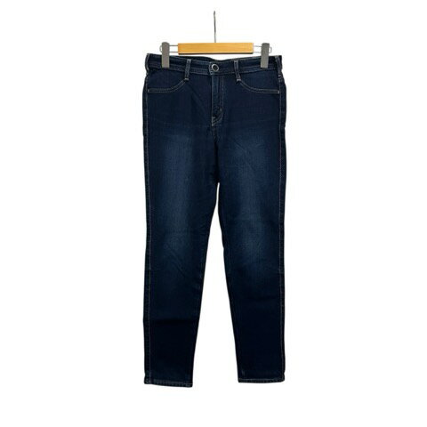 【中古】エドウィン EDWIN LADIVA デニム ジーンズ 刺繍 裏起毛 コットン混 VL710W M 紺 ネイビー レディース 【ベクトル 古着】 251115