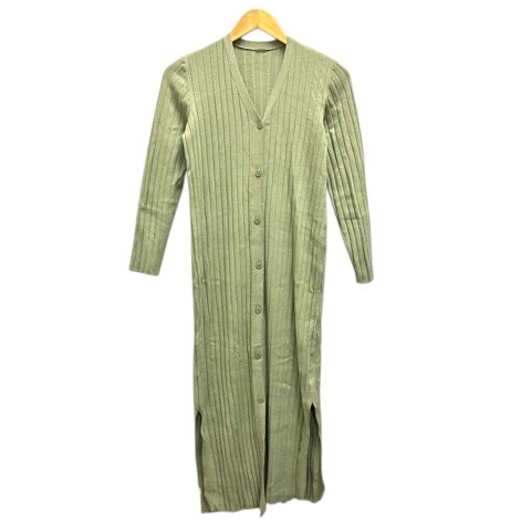【中古】ミラオーウェン Mila Owen カーディガン ロング リブ シルク混 長袖 無地 0 緑 グリーン メンズ 【ベクトル 古着】 260929 auc-vector-21325335 ブランド古着の買取販売ベクトル パッケージ画像