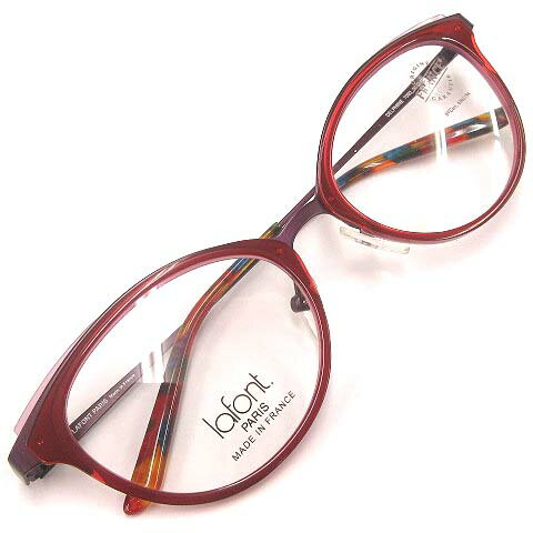 【中古】ラフォン JEAN LAFONT PARIS lafont. 19SS DELPHINE 7093 デルフィン メガネ フレーム めがね 眼鏡 フォックス フルリム レッド パープル 赤 紫 50□18-134 メンズ 【ベクトル 古着】 210616のサムネイル