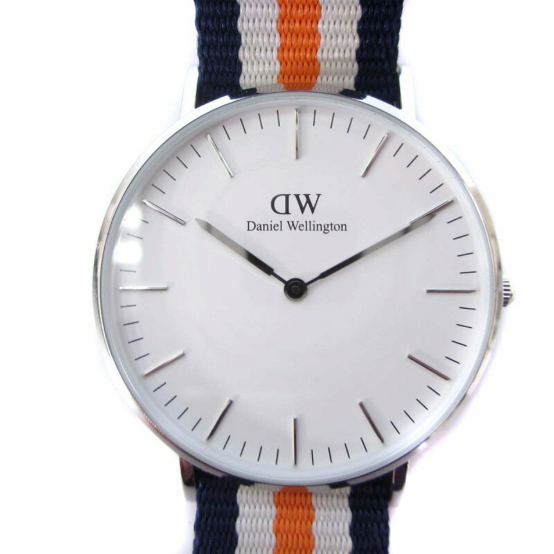 【中古】ダニエルウェリントン DANIEL WELLINGTON B15 腕時計 アナログ クォーツ 2針 白文字盤 シルバーカラー レディース 【ベクトル 古着】 240315