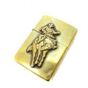 【中古】ジッポー ZIPPO Marlboro マルボロ カウボーイ ロデオ オイルライター XIV 98年製 ロゴ ゴールドカラー 火花確認済み 喫煙グッズ ■SG 【ベクトル 古着】 240323