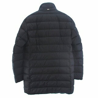 【中古】ヘルノ HERNO ダウンジャケット スタンドカラー ダブルジップ PI007ULE 19288 ナイロン 50 L 黒 ブラック メンズ 【ベクトル 古着】 250302