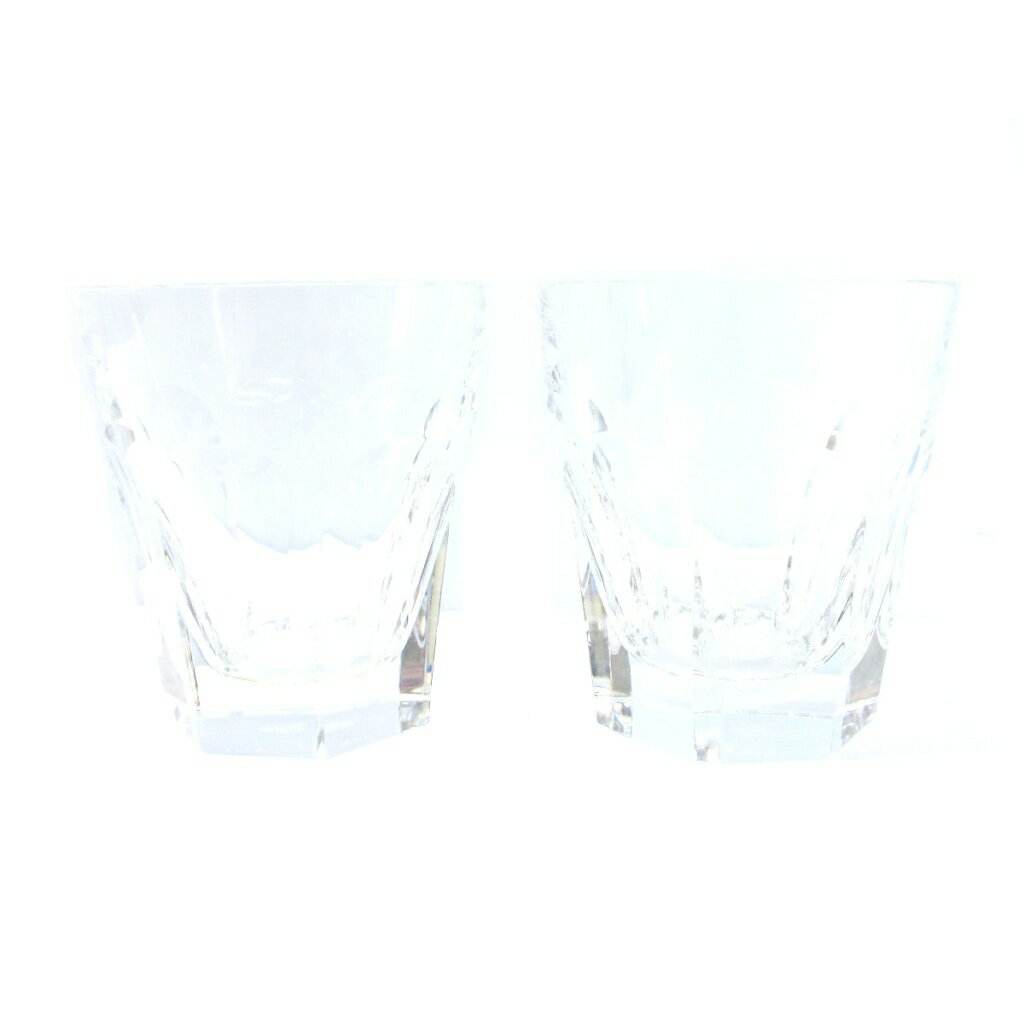 【中古】バカラ Baccarat アルクール ロックグラス コップ タンブラー ペア クリスタルガラ ...