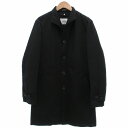 【中古】タケオキクチ TAKEO KIKUCHI ステンカラーコート 中綿ライナー付 ミドル ハーフ 3 黒 /UO ■GY99 メンズ 【ベクトル 古着】 2...