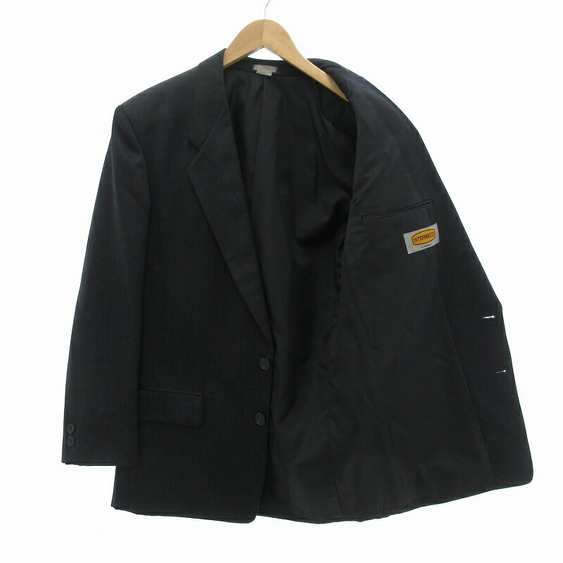 【中古】インターメッツォ INTERMEZZO テーラードジャケット ウール シングル M ダークグレー /UO メンズ 【ベクトル 古着】 250611