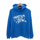 【中古】未使用品 カンゴール KANGOL タグ付き プルオーバーパーカー フーディ プリント 長袖 XL 青 ブルー /FT ■GY99 メンズ 【ベクトル 古着】 250623
