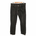 【中古】リーバイス Levi's 514 デニムパンツ ジーンズ ストレート W34 L32 L 黒 ブラック /FT メンズ 【ベクトル 古着】 250702