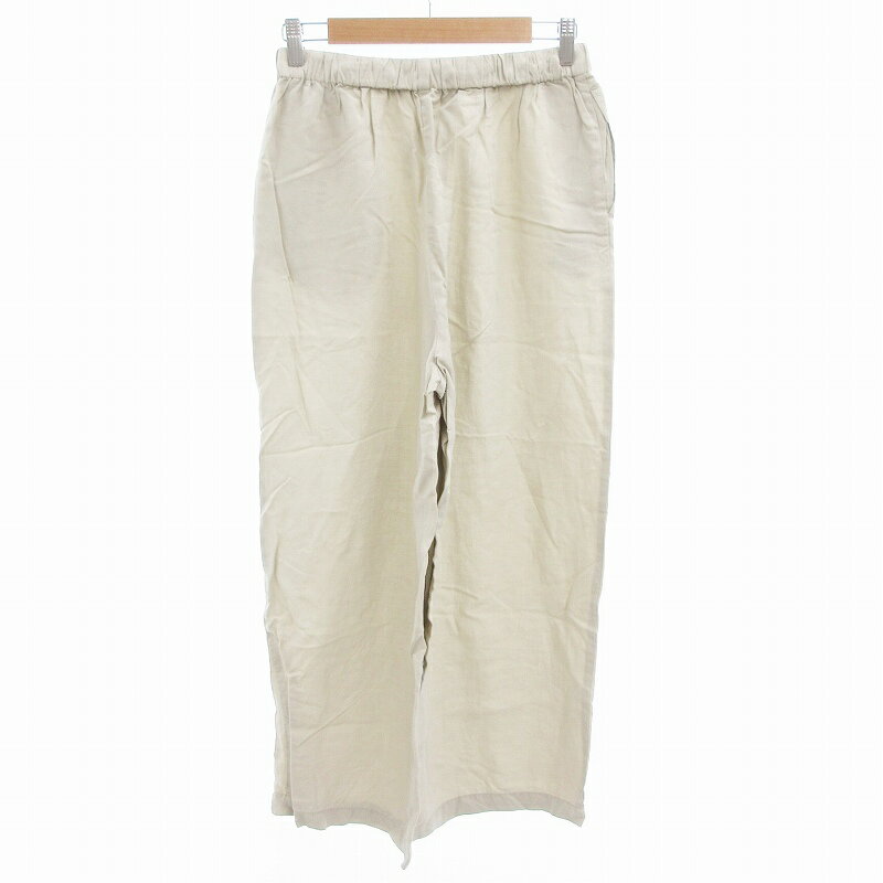 【中古】アーバンリサーチ ドアーズ URBAN RESEARCH DOORS テンセルリネンイージーパンツ 麻 リネン混 M グレージュ DR25-24M117 /OU レディース 【ベクトル 古着】 250710